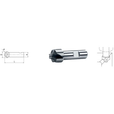 ELMAG - HSS Co8 Viertelkreis-Profilfräser DIN 6518 ø14,0 x 4,0mm