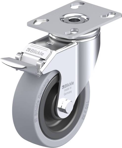 Blickle 224600 LKPA-VPA 101K-FI Lenkrolle mit Feststeller Rad-Durchmesser: 100 mm Tragfähigkeit (max.): 110 kg 1 St.
