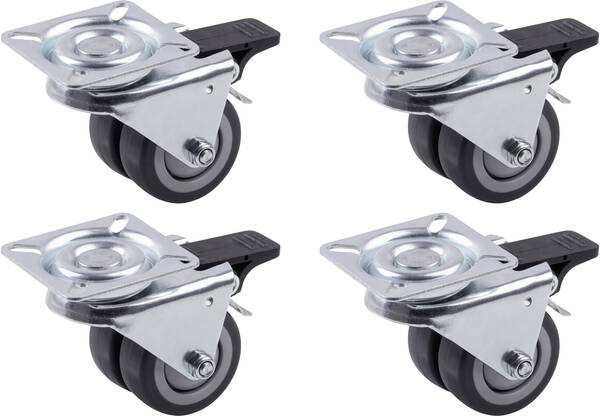 Metafranc WU0804660 Doppelrollen Rad-Durchmesser: 50 mm Tragfähigkeit (max.): 70 kg 4 St.