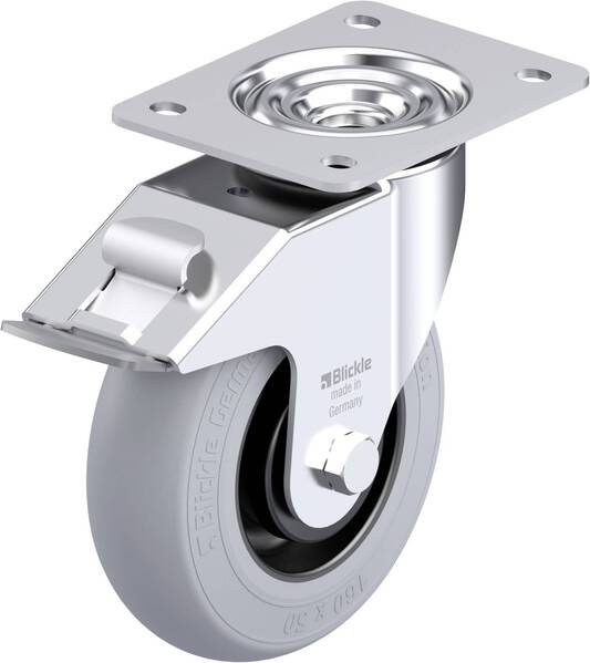Blickle 936139 LE-POES 160KA-FI-SG Stahlblech-Lenkrolle Rad-Durchmesser: 160 mm Tragfähigkeit (max.): 300 kg 1 St.
