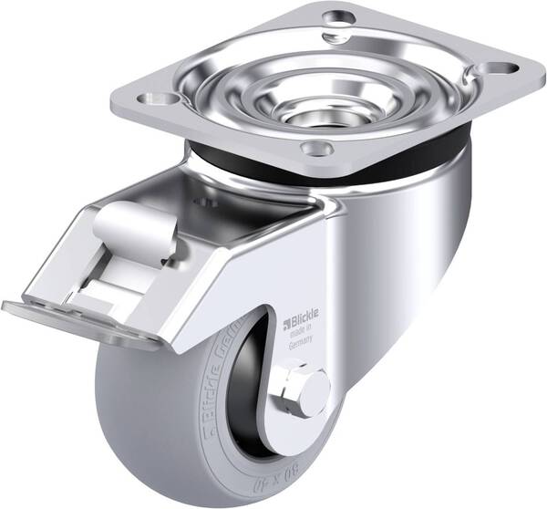 Blickle 946456 LK-POES 80KF-FI-SG Stahlblech-Lenkrolle Rad-Durchmesser: 80 mm Tragfähigkeit (max.): 110 kg 1 St.