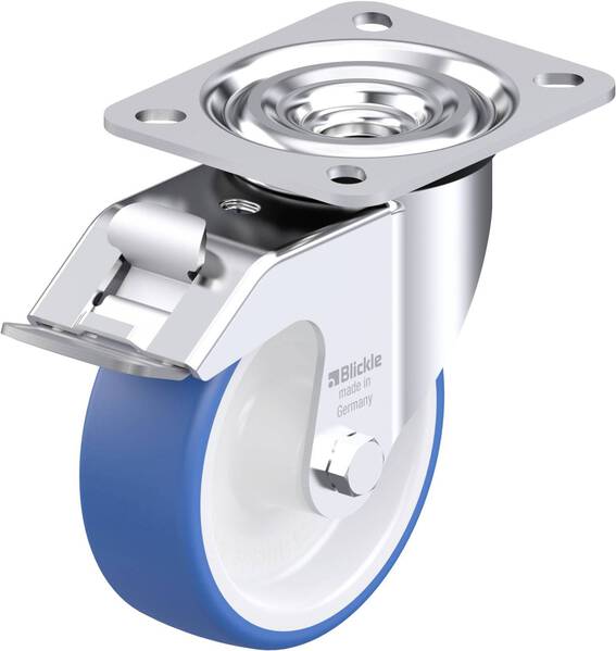 Blickle 936205 L-POTHS 100G-FI Stahlblech-Lenkrolle Rad-Durchmesser: 100 mm Tragfähigkeit (max.): 200 kg 1 St.