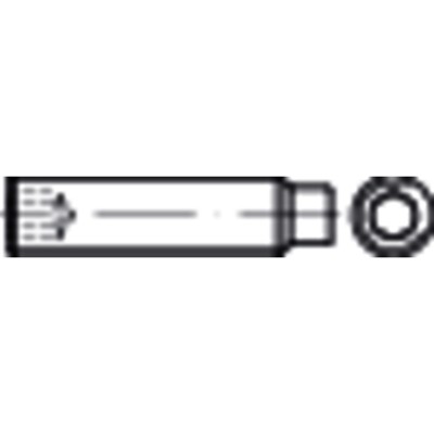 NOBRAND - Gewindestift mit ISK und Zapfen ISO 4028 Stahl 45 H verzinkt M10x1,5x8mm