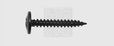 SWG 1340351625 Blechschrauben 4.2 mm 19 mm Kreuzschlitz Phillips Stahl schwarz verzinkt 100 St.