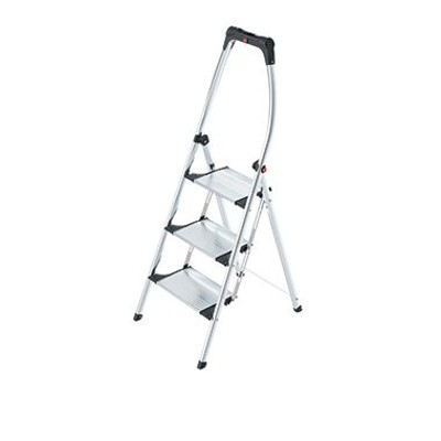 Hailo - Trittleiter LivingStep Comfort Plus 4303-301 3 Stufen alu
