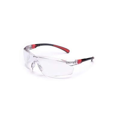 UNIVET - Schutzbrille 506 UP EN 166, EN 170 Bügel schwarz/rot PC
