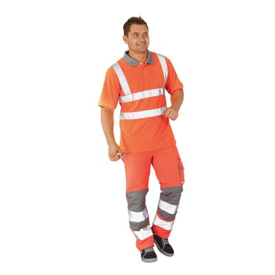 Planam - Bundhose warnorange/zinkgrau, Größe 94