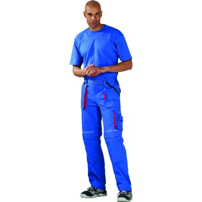 Planam - Bundhose 2821 kornblau/rot, Größe 94