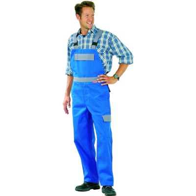 Planam - Latzhose 5230 kornblau/grau, Größe 64