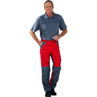 Planam - Bundhose 2517 rot/schiefer, Größe 27