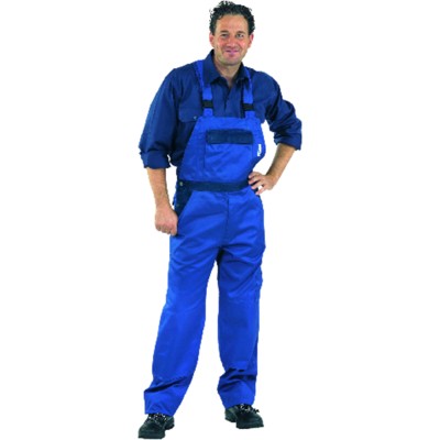 Planam - Latzhose 1221 kornblau/marine, Größe 24