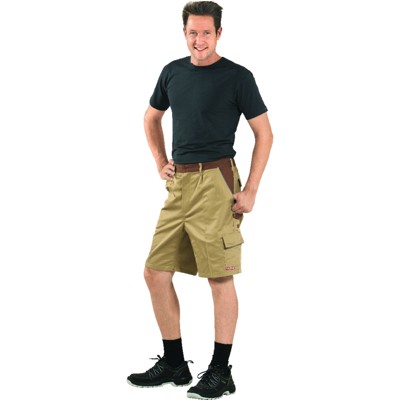 Planam - Shorts 2374 khaki/braun/zink, Größe S