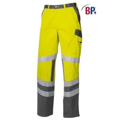 BP® - Warnschutzhose 2110 845 warngelb/dunkelgrau, Größe 54l