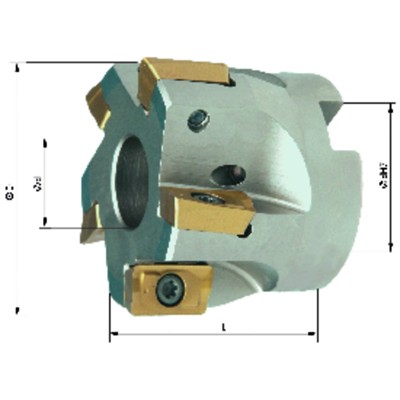 FORMAT - Eckmesserkopf 90° mit Innenkühlung ø80mm Z 7