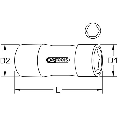 KSTOOLS® - 1/4" Stecknuss mit Schutzisolierung, 7mm