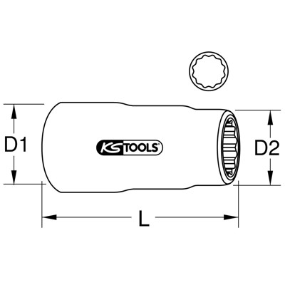 KSTOOLS® - 3/8" Stecknuss mit Schutzisolierung, 23mm