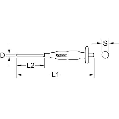 KSTOOLS® - Durchtreiber, ø6mm, zylindrisch