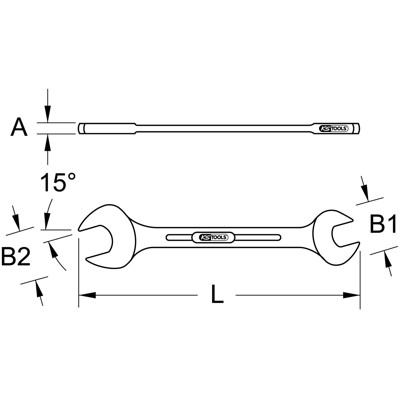 KSTOOLS® - BRONZEplus Doppel-Maulschlüssel 24 x 30mm