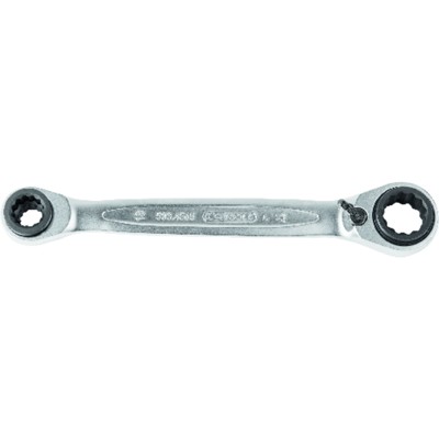 KSTOOLS® - 4 in 1 GEARplus umschaltbar Doppel-Ratschenringschlüssel, 10x13x17x19mm