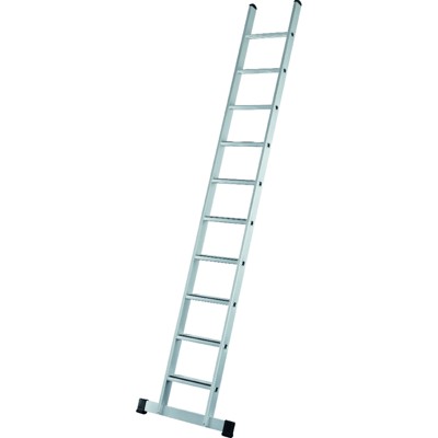 ZARGES - Anlegeleiter 10 Stufen, Aluminium, L 3.060mm, B 423mm, AH 3.850mm