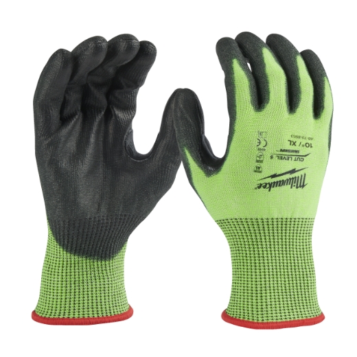 MILWAUKEE Größe 10 (XL) Hi-Vis Schnittschutzhandschuhe Klasse 5/E