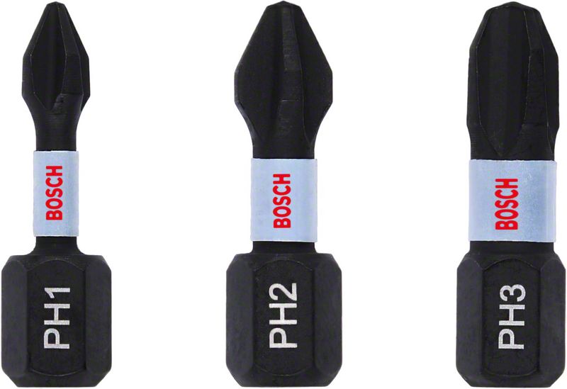 BOSCH Impact Control PH Insert Bits, 3 Stk.