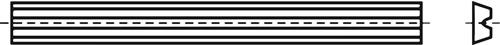 Nordwest Wendemesser HW-WP L.82mm B.5,5mm D.1,1mm HW-B20 f.elektrische Handhobel