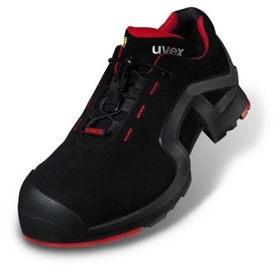 uvex - Sicherheitshalbschuh x-tended support 8516/2, S3 SRC ESD, schwarz/rot, W11, 46