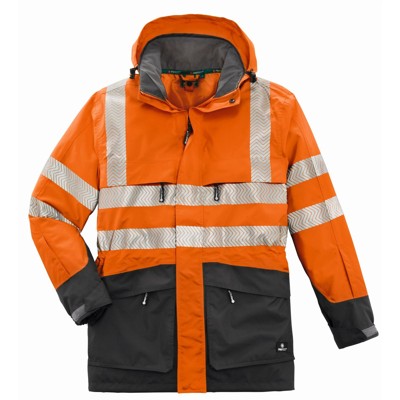 4Protect® - Warn-Wetterschutz-Jacke TAMPA, warnorange/grau, Größe L