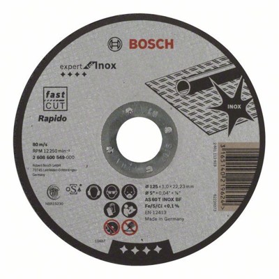 Bosch - Trennscheibe gerade Expert for InoxRapido AS 60 T INOX BF ø125 x 22,23mm