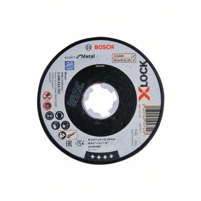 Bosch - X-LOCK Expert for Metal 115 x 1,6 x 22,23 Trennscheibe gerade (2608619252)