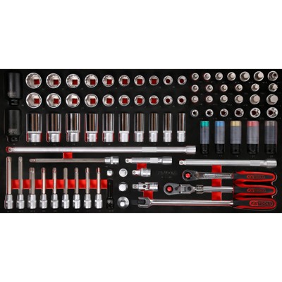 KSTOOLS® - 1/2" Steckschlüssel-Satz in Schaumstoffeinlage, 85-teilig