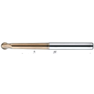 COGO Tools - VHM Lollipop Fräser 3D 230° Helix 15° TISIN 2RX4mm 2DPH040200S06