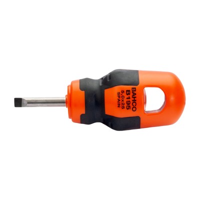 BAHCO® - Schlitz-Stubby Schraubendreher, Gerade Klinge 4.0 x 1.0 x 25
