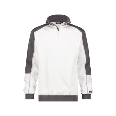 Dassy® - Basiel Zweifarbiges Sweatshirt, weiß/zementgrau, Größe XS