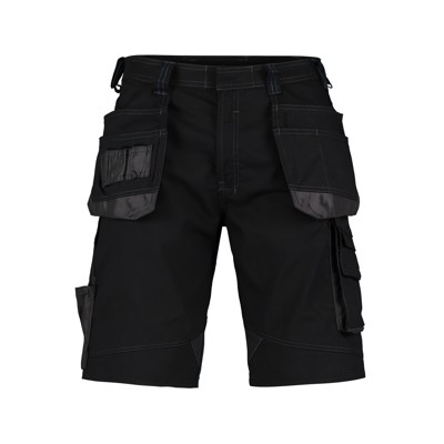 Dassy® - Bionic Arbeitsshorts mit Holstertaschen, schwarz/anthrazit, Schrittlänge Standard, Größe 44