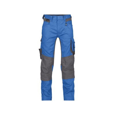 Dassy® - Dynax Arbeitshose mit Stretch und Kniepolstertaschen, azurblau/anthrazit, Schrittlänge Minus, Größe 50
