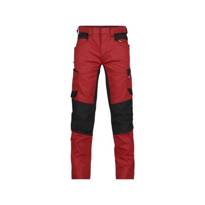 Dassy® - Helix Arbeitshose mit Stretch, rot/schwarz, Schrittlänge Minus, Größe 56