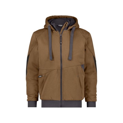 Dassy® - Pulse Sweatshirt-Jacke, lehmbraun/anthrazit, Größe 2XL
