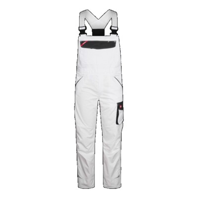 Engel - Galaxy Light Latzhose 3290-880, Weiß/Anthrazitgrau, Größe 60