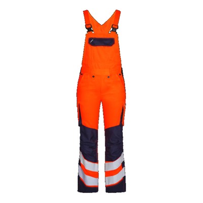 Engel - Safety Light Damen Latzhose 3543-319, Warnorange/Blue ink, Größe 44