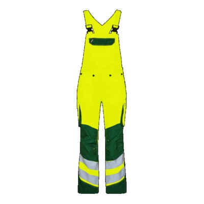 Engel - Safety Light Damen Latzhose 3543-319, Warngelb/Grün, Größe 36