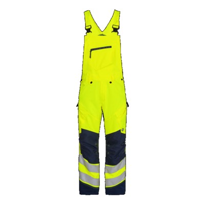 Engel - Safety Latzhose 3544-314, Warngelb/Blue Ink, Größe 68