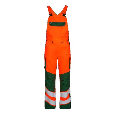Engel - Safety Light Latzhose 3545-319, Warnorange/Grün, Größe 50