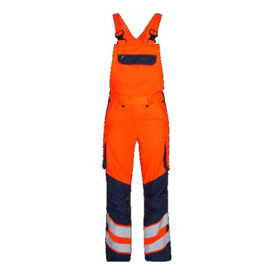 Engel - Safety Light Latzhose 3545-319, Warnorange/Blue ink, Größe 36