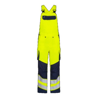 Engel - Safety Light Latzhose 3545-319, Warngelb/Blue Ink, Größe 62