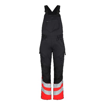 Engel - Safety Latzhose 3546-314, Schwarz/Warnrot, Größe 22