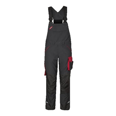 Engel - Galaxy Damen Latzhose 3815-254, Anthrazitgrau/Tomato Red, Größe 42