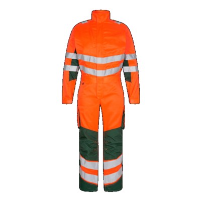Engel - Safety Light Overall 4545-319, Warnorange/Grün, Größe L