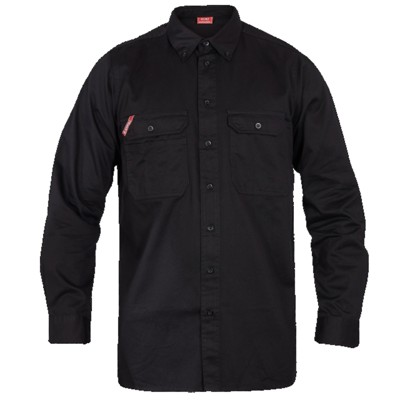 Engel - Standard Baumwolle langärmliges Herrenhemd 7181-830, Schwarz, Größe 43/44